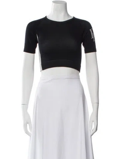Pre-owned Rhude Graphic Print Crew Neck Crop Top In White