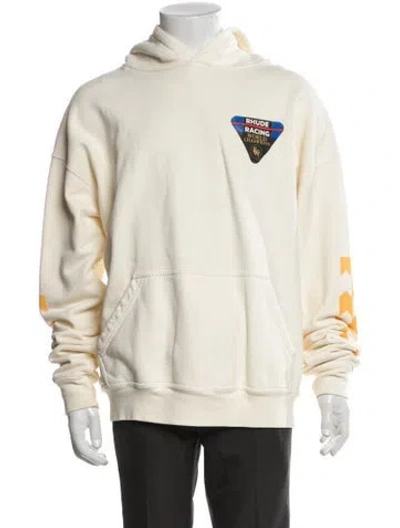Pre-owned Rhude Graphic Print Crew Neck Hoodie In Neutral