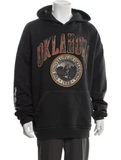 Pre-owned Rhude Graphic Print Crew Neck Pullover In Black