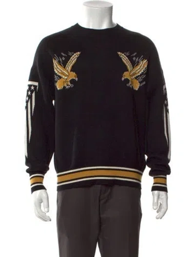 Pre-owned Rhude Graphic Print Crew Neck Pullover W/ Tags In Black