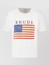 Rhude Graphic Print Crew Neck Short Sleeve T-shirt In White