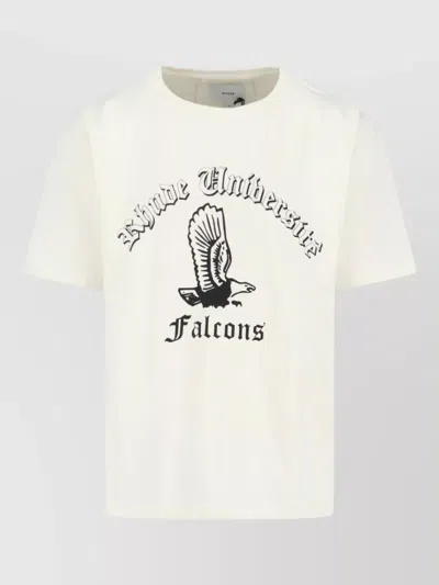 Rhude Graphic Print Crew Neck Short Sleeve T-shirt In White