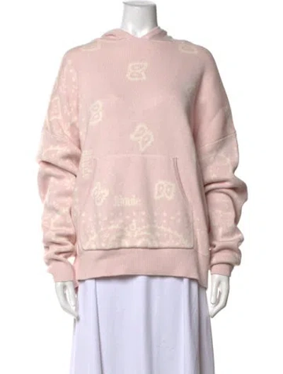 Pre-owned Rhude Graphic Print Crew Neck Sweater W/ Tags In Pink