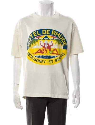 Pre-owned Rhude Graphic Print Crew Neck Sweatshirt In Neutral