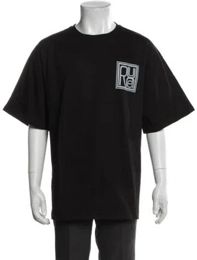 Pre-owned Rhude Graphic Print Crew Neck T-shirt In Black