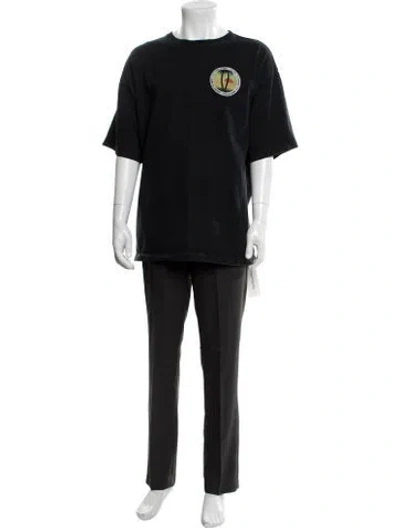 Pre-owned Rhude Graphic Print Crew Neck T-shirt In Black
