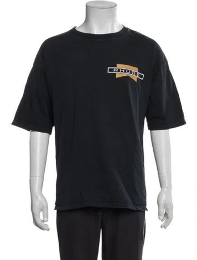 Pre-owned Rhude Graphic Print Crew Neck T-shirt In Blue
