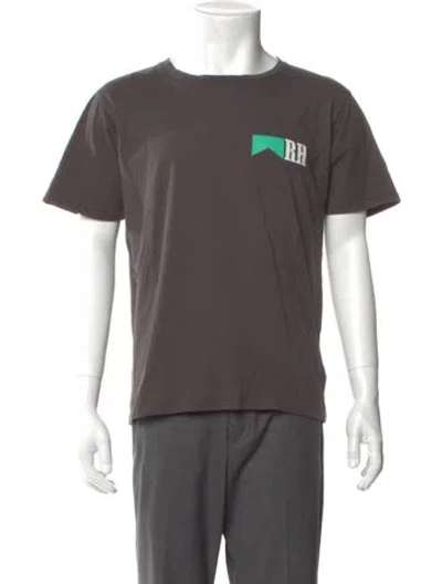 Pre-owned Rhude Graphic Print Crew Neck T-shirt In Brown