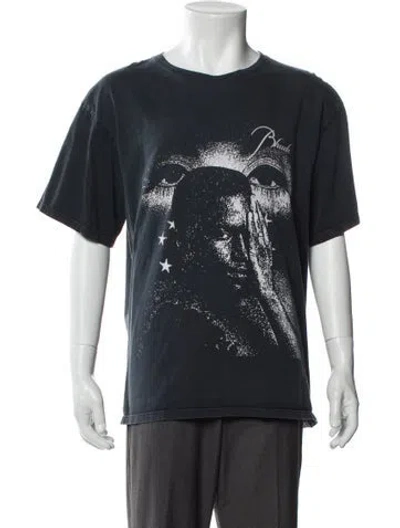 Pre-owned Rhude Graphic Print Crew Neck T-shirt In Gray