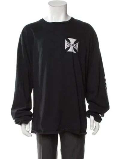 Pre-owned Rhude Graphic Print Crew Neck T-shirt In Gray