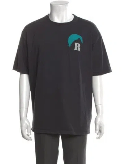 Pre-owned Rhude Graphic Print Crew Neck T-shirt In Gray