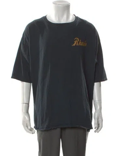 Pre-owned Rhude Graphic Print Crew Neck T-shirt In Gray
