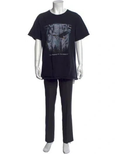 Pre-owned Rhude Graphic Print Crew Neck T-shirt In Grey