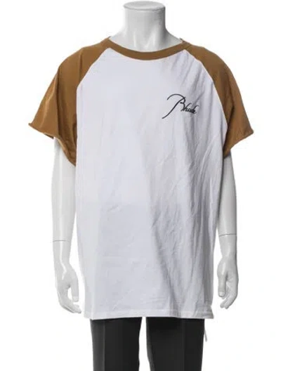 Pre-owned Rhude Graphic Print Crew Neck T-shirt In Multi