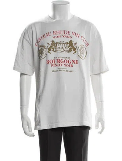 Pre-owned Rhude Graphic Print Crew Neck T-shirt In Neutral