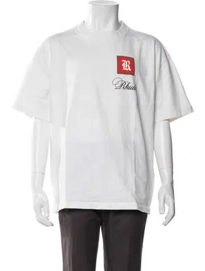Pre-owned Rhude Graphic Print Crew Neck T-shirt In Neutral