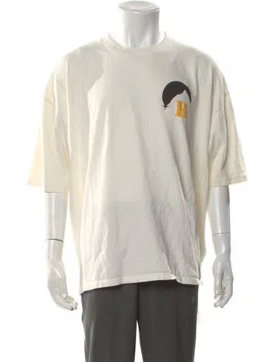 Pre-owned Rhude Graphic Print Crew Neck T-shirt In Neutral