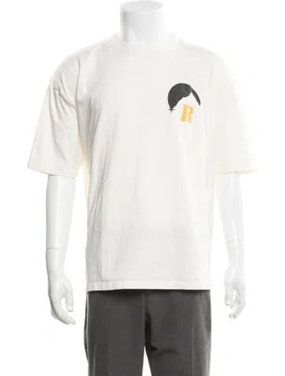 Pre-owned Rhude Graphic Print Crew Neck T-shirt In Neutrals