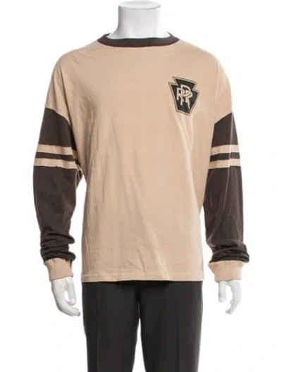 Pre-owned Rhude Graphic Print Crew Neck T-shirt In Neutrals