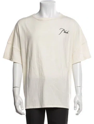 Pre-owned Rhude Graphic Print Crew Neck T-shirt W/ Tags In Neutrals