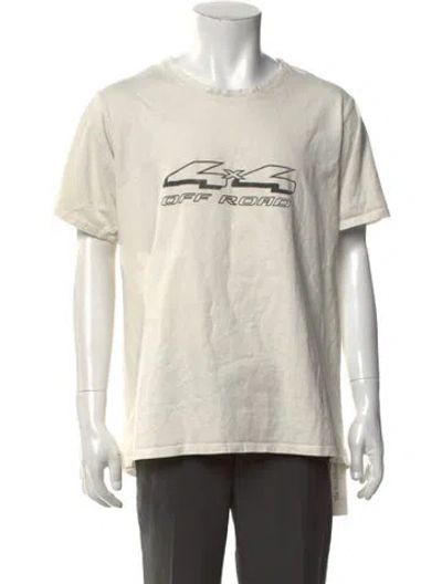Pre-owned Rhude Graphic Print Crew Neck T-shirt W/ Tags In Neutrals
