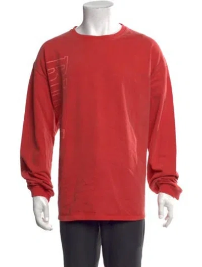 Pre-owned Rhude Graphic Print Crew Neck T-shirt W/ Tags In Red