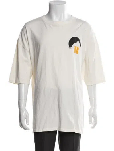 Pre-owned Rhude Graphic Print Crew Neck T-shirt In White
