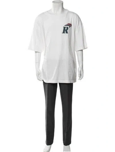 Pre-owned Rhude Graphic Print Crew Neck T-shirt In White