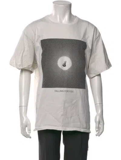 Pre-owned Rhude Graphic Print Crew Neck T-shirt In White