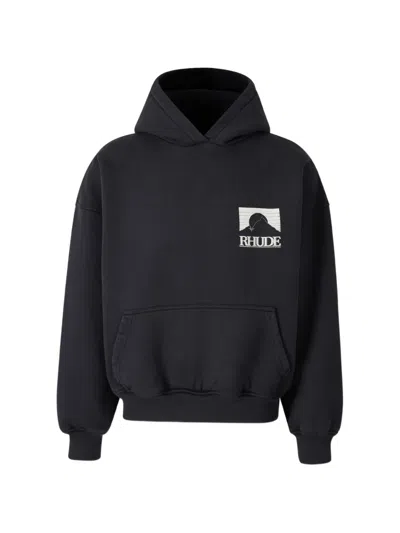 Rhude Long-sleeved Sweatshirt In Black