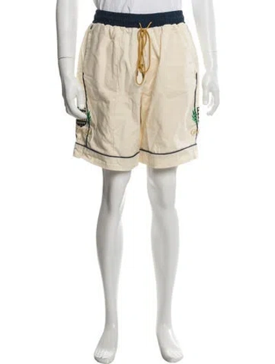 Pre-owned Rhude Graphic Print Jogger Shorts In Neutrals