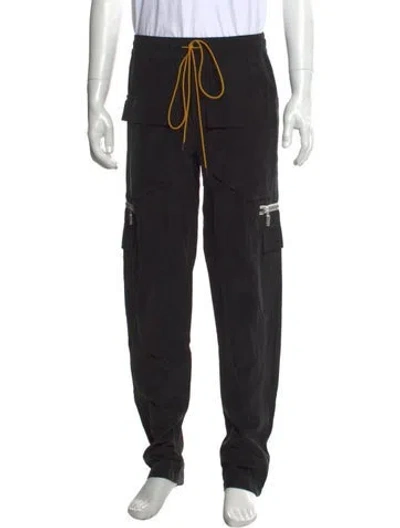 Pre-owned Rhude Graphic Print Joggers In Black