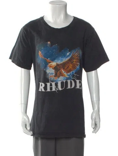 Pre-owned Rhude Graphic Print Scoop Neck T-shirt