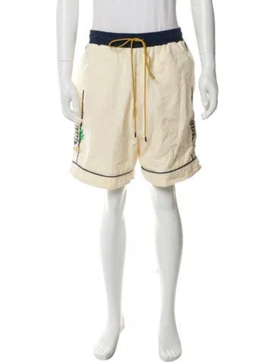 Pre-owned Rhude Graphic Print Shorts In Neutral