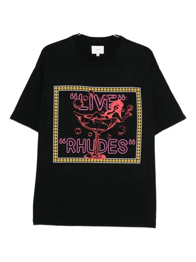 Rhude Graphic-print T-shirt In Black
