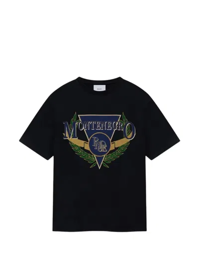Rhude Montenegro T Shirt In Black