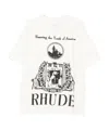 Rhude Relaxed Fit American Youth Graphic T-shirt In White