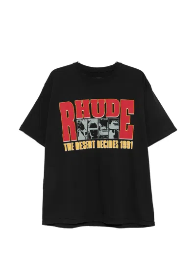 Rhude Graphic-print T-shirt In Black