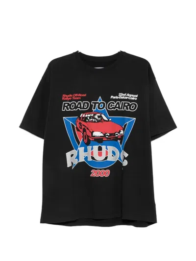 Rhude Graphic-print T-shirt In Black