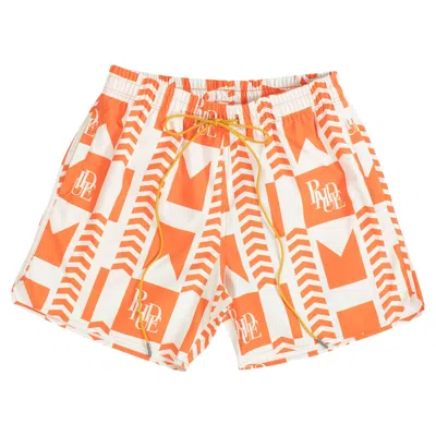 Pre-owned Rhude Grasse Swim Trunks 'orange/off White' | Men's Size L