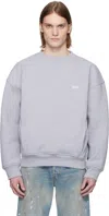 Rhude Gray Classique Crewneck Sweatshirt In Heather Gray