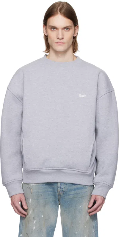 Rhude Gray Classique Crewneck Sweatshirt In Heather Gray