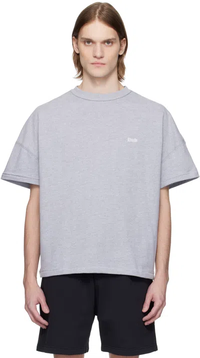Rhude Gray Classique Reverse T-shirt In Heather Gray