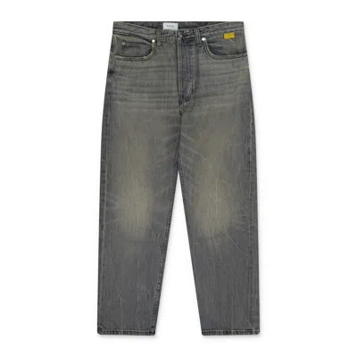 Rhude Gray Denim Pants In Nude