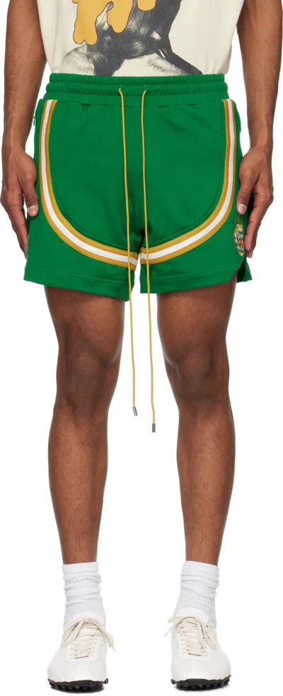 Rhude Green Crest Veille Track Shorts