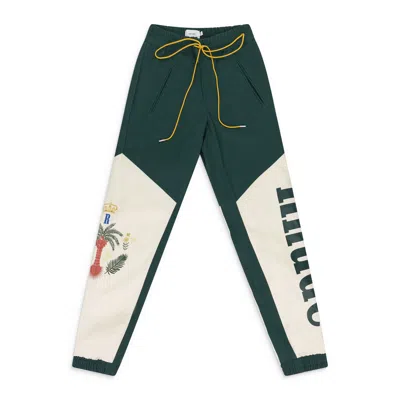 Rhude Green/cream Flight Track Pants