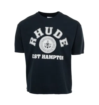 Rhude Hampton Catamaran Logo-print T-shirt In Black