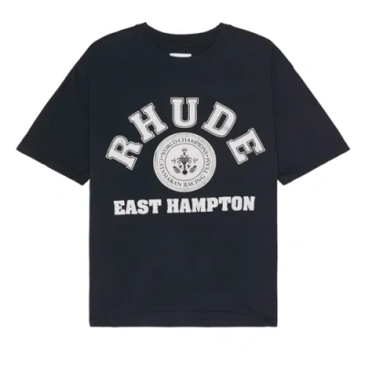 Pre-owned Rhude Hampton Catamaran Short Sleeve Tee Shirt Vintage Black
