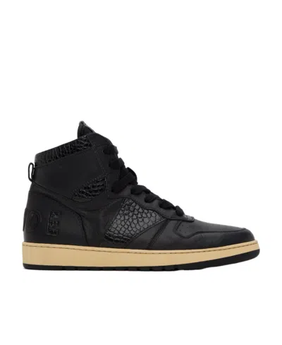 Rhude High-top Leisure Sneakers In Black