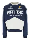 Rhude Men's Champions Colorblock Sweatshirt In Blue